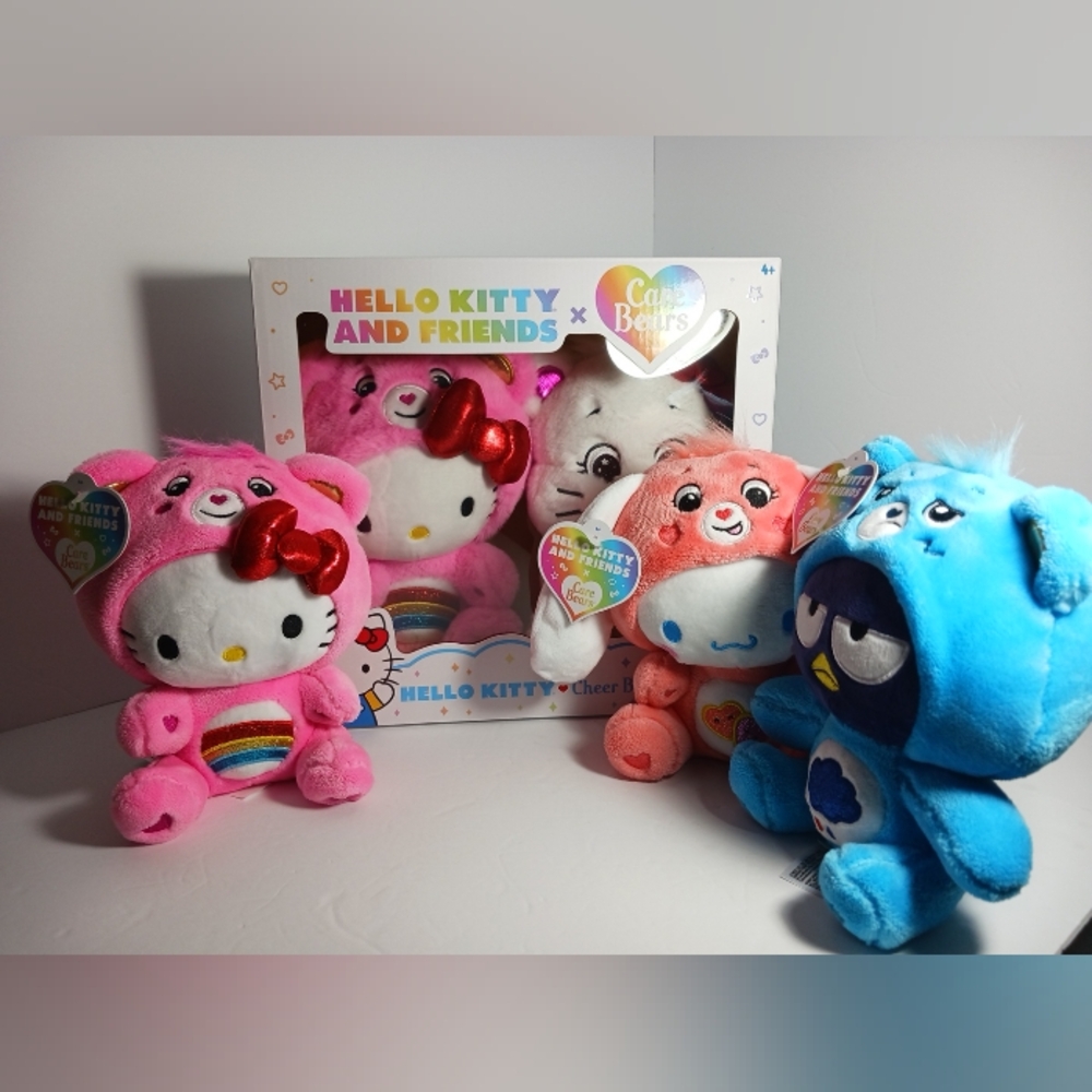 Hello Kitty And Friends X Care Bears Plush Stuffed Animal Toys